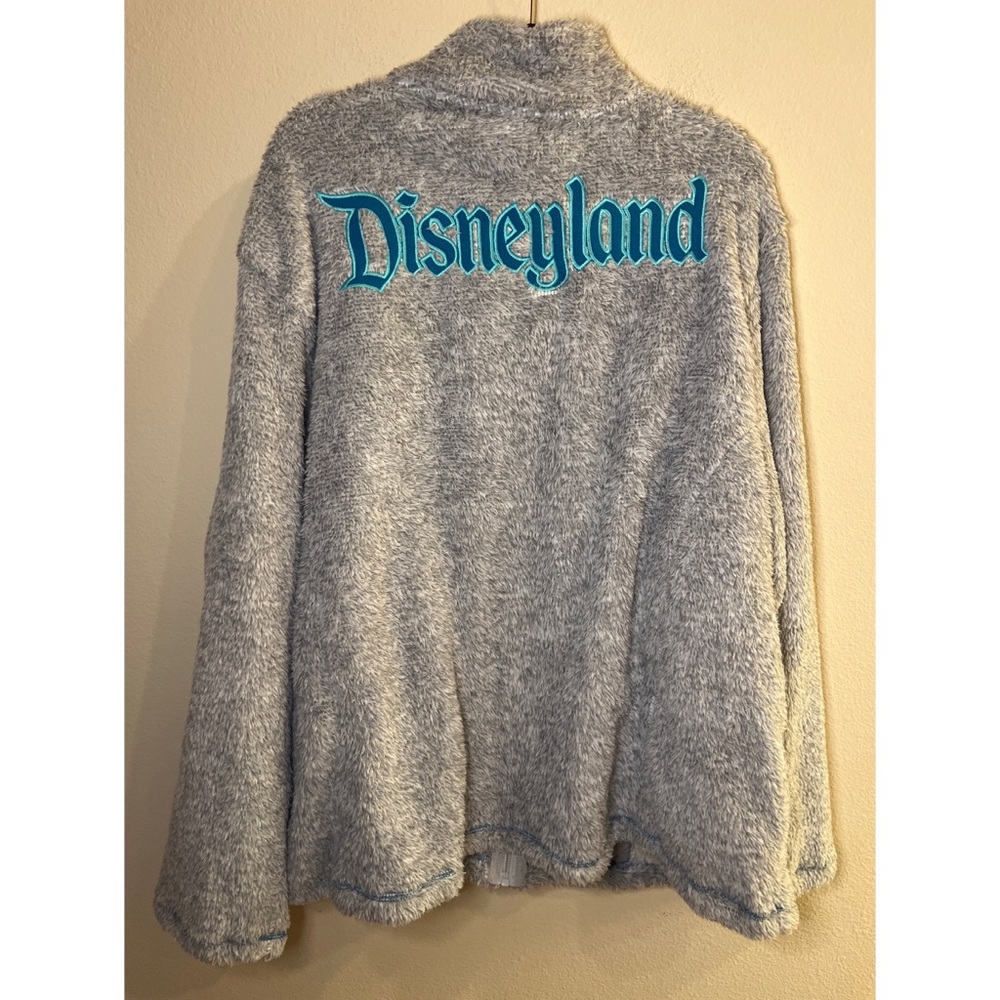 Disneyland Plush Fleece Zip Up Grey Jacket Size 2X